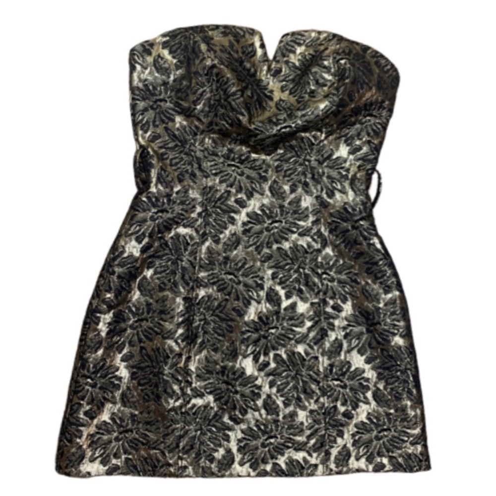 Free People metallic gold mini cocktail dress